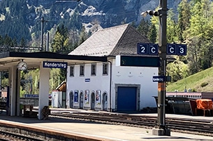 Svizzera, Trenino Verde delle Alpi coni bambini, Kandersteg