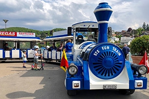 Svizzera, Trenino Verde delle Alpi coni bambini, Spiez trenino