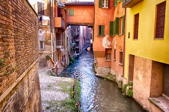 Scorcio di Bologna, i canali