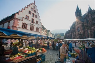 Muensterplatz piazza del mercato Friburgo