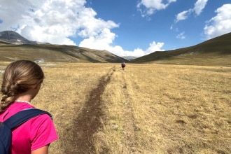 Cammino del Gran sasso con bambini