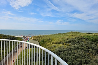 Vista del Mare del Nord dal Faro di De Haan