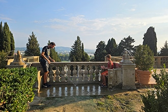 Giochi d'acqua a Villa Caprile a Pesaro