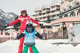 Cavallino Bianco Ortisei, scuola sci bimbi in hotel