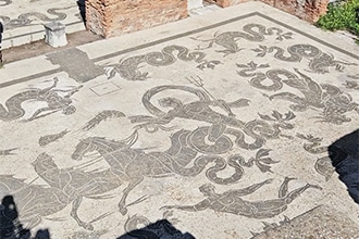 Scavi di Ostia antica, mosaico Terne di Nettuno