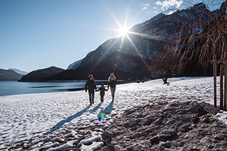 Lago di Molveno in inverno