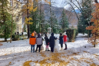 Transilvania, città di Brasov con i bambini