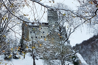 Castello di Bran, Romania, in inverno