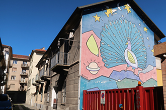 Borgo Campidoglio a Torino con i murales