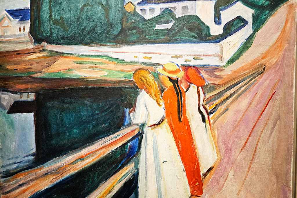 Mostra Munch a Roma, ragazze sul ponte